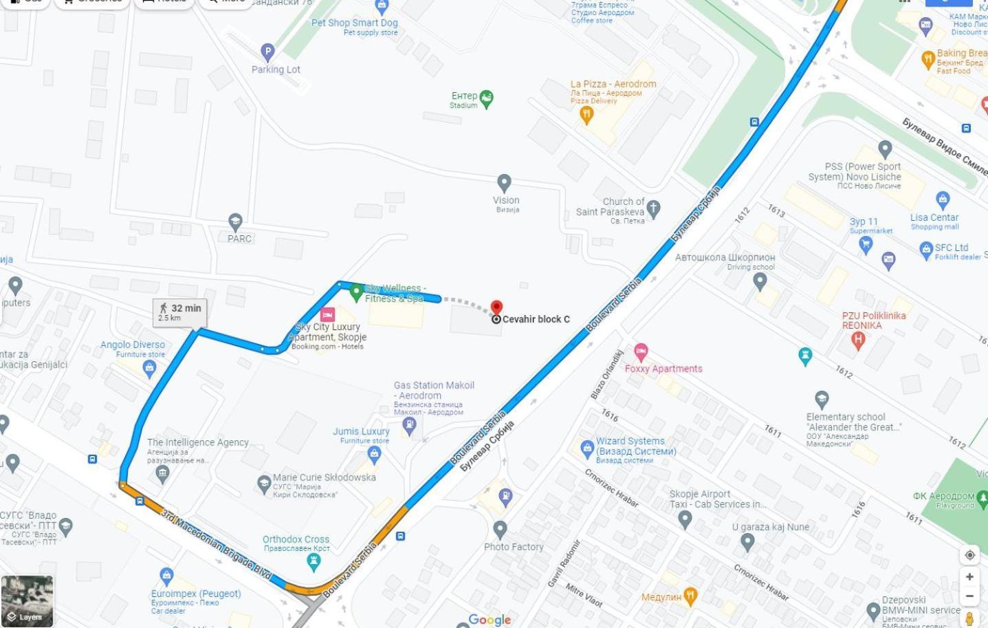 19Th & 18Th Floor Secure Apartments With Pool & Fitness & Parking Included In Price Скопие Екстериор снимка